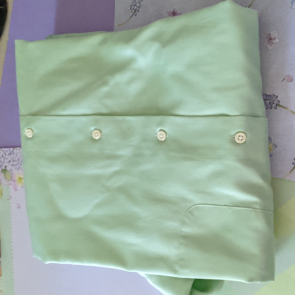 💝 Geoffrey Beene, pistachio, 16.5, 34/35 men's long sleeve button down shirt - Picture 4 of 5